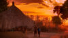 African Hut, Community, Sunset, Luangwa Valley